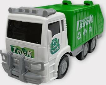 İş Makineları Işıklı Sesli Çarp Dön 30cm - Çöp Kamyonu