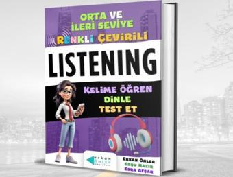 LISTENING (RENKLİ ÇEVİRİLİ VİDEOLAR+KİTAP) - Erkan Önler Yayınları