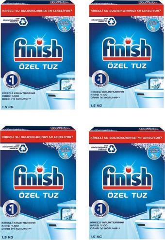 Finish Bulaşık Makinası Özel Tuz 1,5 Kg %100 Daha Iyi Koruma 4'lü