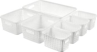 Tuffex Rattan Organizer Sepet Set 7 Parça