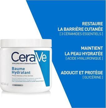 CeraVe Nemlendirici Yüz Ve Vücut Kremi-Kuru Ciltler İçin Seramid Ve Hyalüronik Asit İçerikli 454 gr