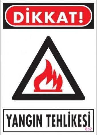 Uyarı Levhası Yangın Tehlikesi "852"