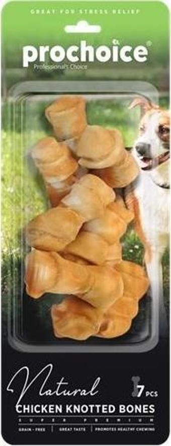 Prochoice Natural Chicken Knotted Bones, Tavuk Etli Düğümlü Köpek Ödül Kemiği 7 parça
