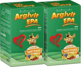 Argivit EPA 10 ml Damla Balık Yağı 2'li Paket - Tutti Frutti Aromalı