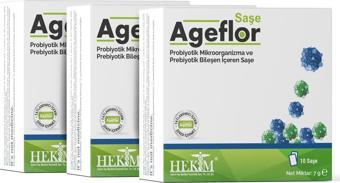 Ageflor Saşe Probiyotik ve Prebiyotik İçeren 10 Saşe 3'lü Paket - Tutti Frutti Aromalı