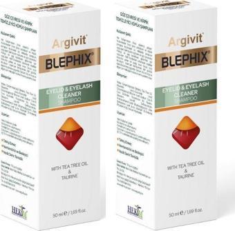 Argivit Blephix Göz Çevresi ve Kirpik Temizleyici Şampuan 50 ml 2'li Paket