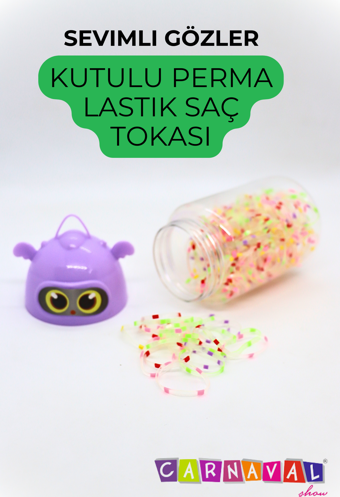  Carnaval Sevimli Gözler Perma Saç Lastik Toka