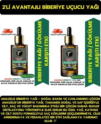 Amazeus Biberiye Uçucu Yağı 2'Li (%100 Saf Ve Doğal) Dökülme Önleyici Etki (2X20 Ml)