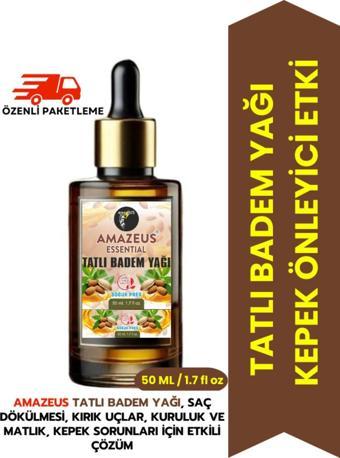 Amazeus Tatlı Badem Yağı (%100 Saf Ve Doğal) Besleyici Etki 50 Ml / 1.7 Fl Oz