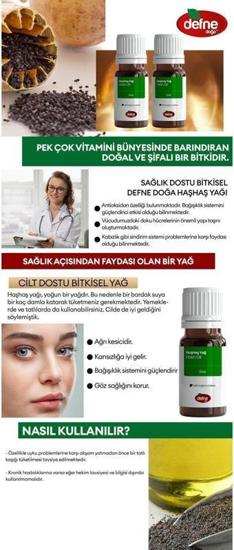 Defne Doğa Haşhaş Yağı 20 Ml