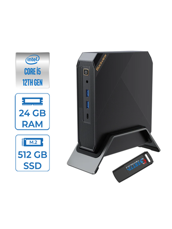Blackview Intel Core I5 12450H 24GB 512GB SSD Windows 11 Pro Mini Bilgisayar MP200I5P04