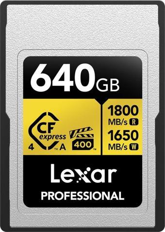 Lexar 640GB Gold 1800MB/s CFexpress 4.0 Type-A Hafıza Kartı