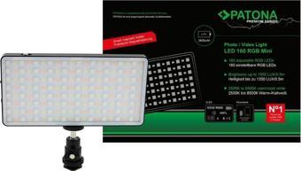 Patona 4290 Premium Led RGB Photo Video Light with 160 Adjustable RGB LEDs and 3 Scenes