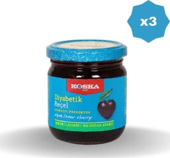 Koska Diyabetik Vişne Reçeli 240 Gr - (3 Adet)