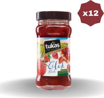 Tukaş Çilek Reçeli 380 Gr - (12 Adet)