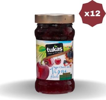 Tukaş Vişne Reçeli 380 Gr - (12 Adet)