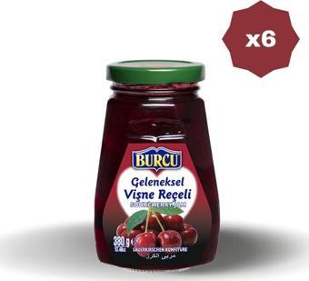 BURCU Vişne Reçeli 380 Gr - (6 Adet)