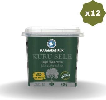 Marmarabirlik Zeytin 381-410 Lüks Kuru Sele Pet 400 Gr - (12 Adet)