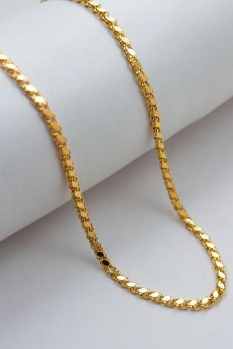 14 Ayar Altın 3 MM Pullu Zincir 55 CM Altın Zincir LKZNC1101