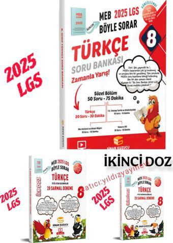 8.türkçe soru bankası-ilk ve ikinci doz branş sarmal denemeleri türkçe-sinan kuzucu - Sinan Kuzucu Yayınları