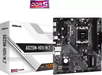 Asrock A620M-HDV/M.2+ DDR5 6400+ MHz (OC) AM5 mATX Anakart