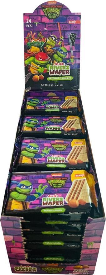 Şekeyci Kandiz Ninja Kaplumbağalar Gofret Fındıklı 40Gr 24 Lü