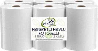 Pratiksoft 21 cm Fotoselli Hareketli Kağıt Havlu 6 Rulo