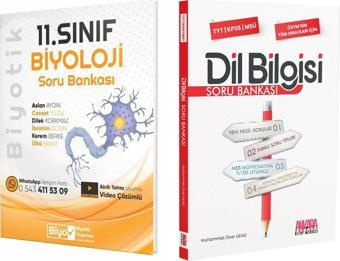 Biyotik 11.Sınıf Biyoloji ve AKM Dil Bilgisi Soru Bankası Seti 2 Kitap - Biyotik Yayınları