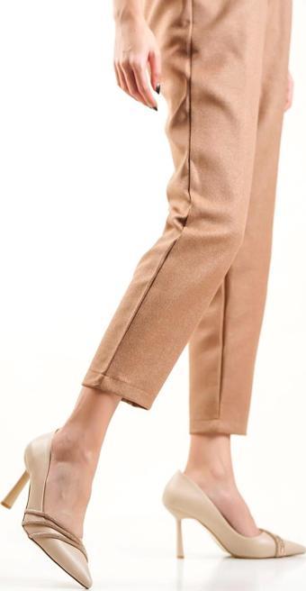 Kadın İnce Topuklu Nude Stiletto Ayakkabı