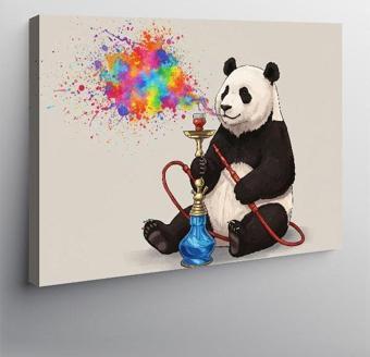 Kanvas Tablo Nargile İçen Panda
