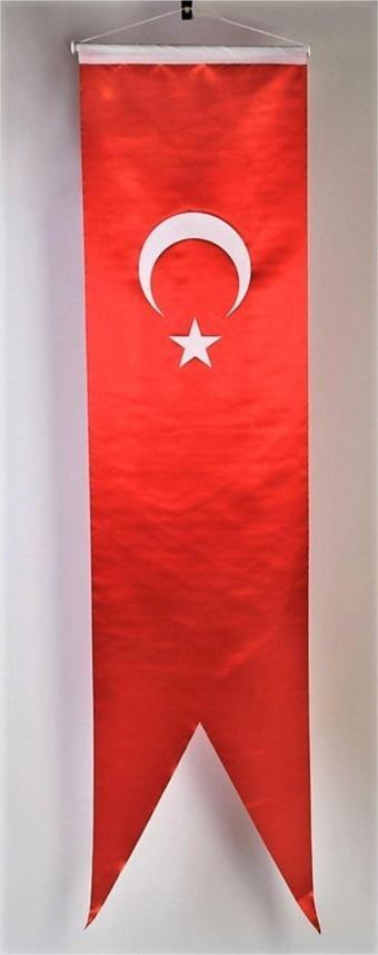 Bayrakal Kırlangıç Flama Türk Bayrağı 50 x 200 cm Saten Kumaş