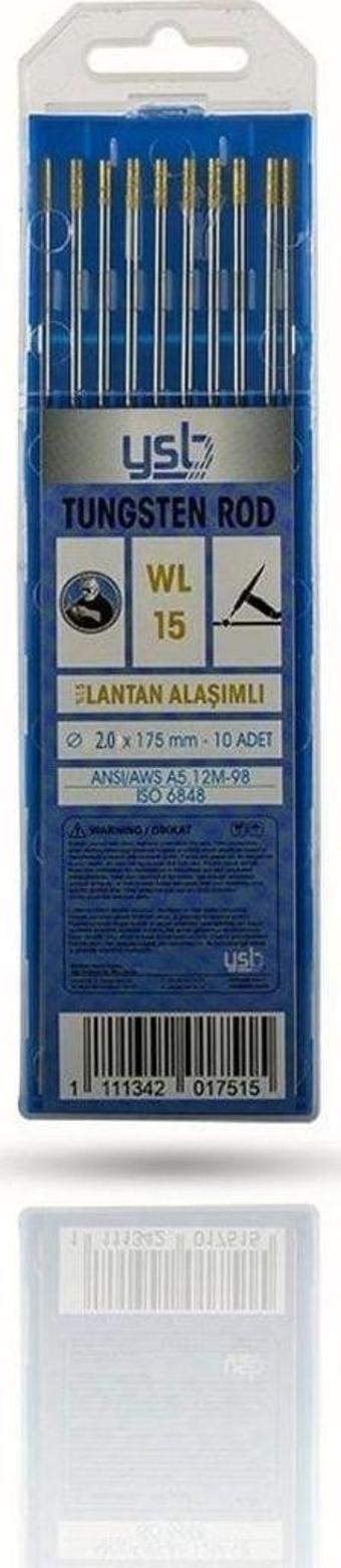 YSB Wl 15 Sarı Lantan Alaşımlı Tungsten 2.00 X 175 Mm Elektrot (10 Adet)