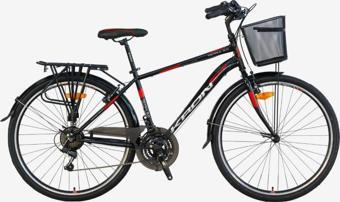 Kron TETRA MAN 3.0 - 28  City Bike - 18' - 21 Vites - V.B. - Siyah-Gri/Kırmızı