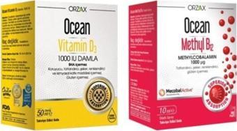 Ocean Methyl B12 10Ml Sprey Ve Ocean Vitamin D3 1000Iu 50Ml Damla