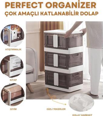 Perfect Organizer Çok Amaçlı Tekerlekli Katlanabilir Dolap ve Düzenleyici