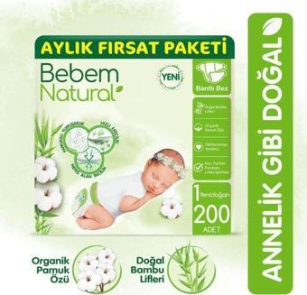 Bebem Natural Bebek Bezi 1 Numara 100 Adet 