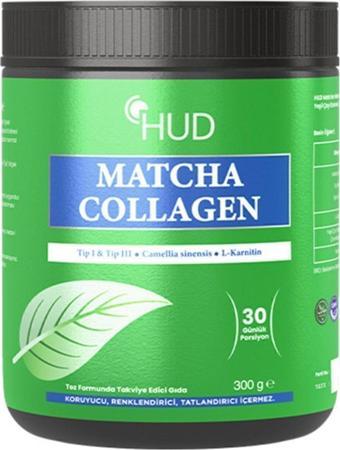 Hud Matcha Kolajen (Tip I Ve Tip Iıı) Ve Yeşil Çay Ekstresi 300 G (30 Günlük Porsiyon)