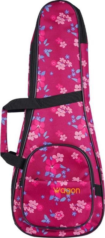 Wagon 04 Serisi Tenor Ukulele Çantası - Hibiscus Pembe