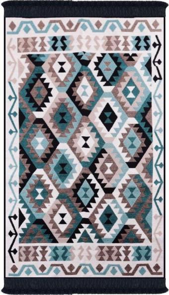 Bigghome Çift Taraflı Kilim, Makinede Yıkanabilir, Modern Desenli, 120*180 cm, SA1818A