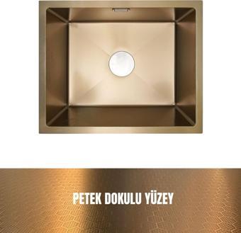 GL General 50X40 Gold Petek Dokulu Çelik Mutfak Eviyesi 304 Paslanmaz Çelik 1mm
