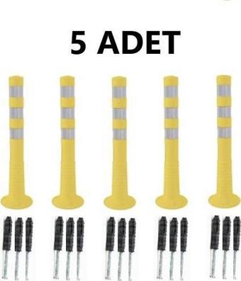 5 Adet Sarı Renk Otopark Düzenleyici 75 Cm Eco Delinatör