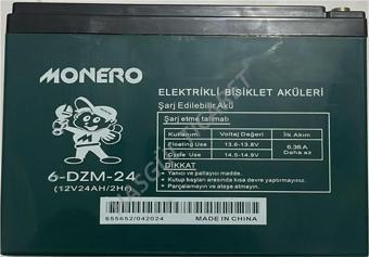 Hsgl Elektrikli Bisiklet Şarj Edilebilir Jelli Akü Batarya12v 24AH /2hr  6-DZM-24 monero