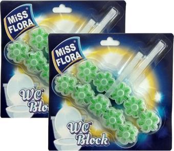 Miss Flora 2'li Çiçek Desenli WC Blok Çam 2x55 Gr 2' Li Set