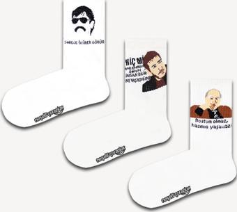 Neşeli Çoraplar 3'Lü Diziler Atletik Çorap Set