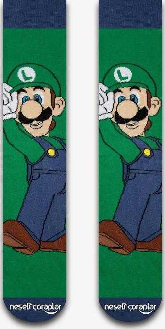 Neşeli Çoraplar Luigi Renkli Çorap