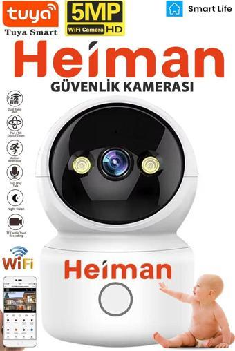 Heiman 5 Mp 360° Gece Görüş Ve Hareket Algılama Özellikli Dönebilen Wifi Premium Bebek Kamerası Hm - 430