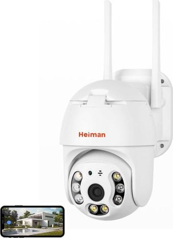 Heiman Hm - 40 Wifi Gece Görüşlü Ptz 360° Dönebilen Dış Ortam Su Geçirmez Hd Kamera