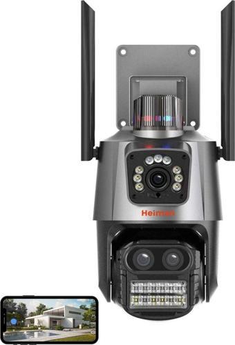 Heiman Hm - 42 6Mp 8X Zoom Wifi Onvif 2 Kameralı Dış Mekan Ptz Kamera