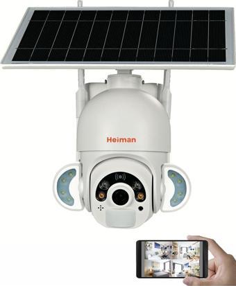 Heiman Hm - 840 4G Sim Kartlı Güneş Enerjili (Solar) 360° Hareketli Akıllı Kamera - Uygulama Kontrol