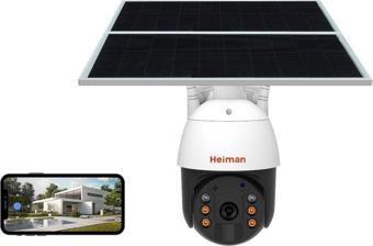 Heiman Hm - 848 4G Sim Kartlı 7/24 Sürekli Kayıt Solar Panelli Güneş Enerjili Kamera